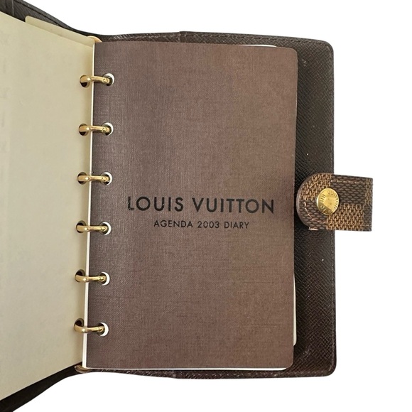Louis Vuitton Damier Ebene Leather PM Agenda with Ruler Stickers & Map - Picture 9 of 15
